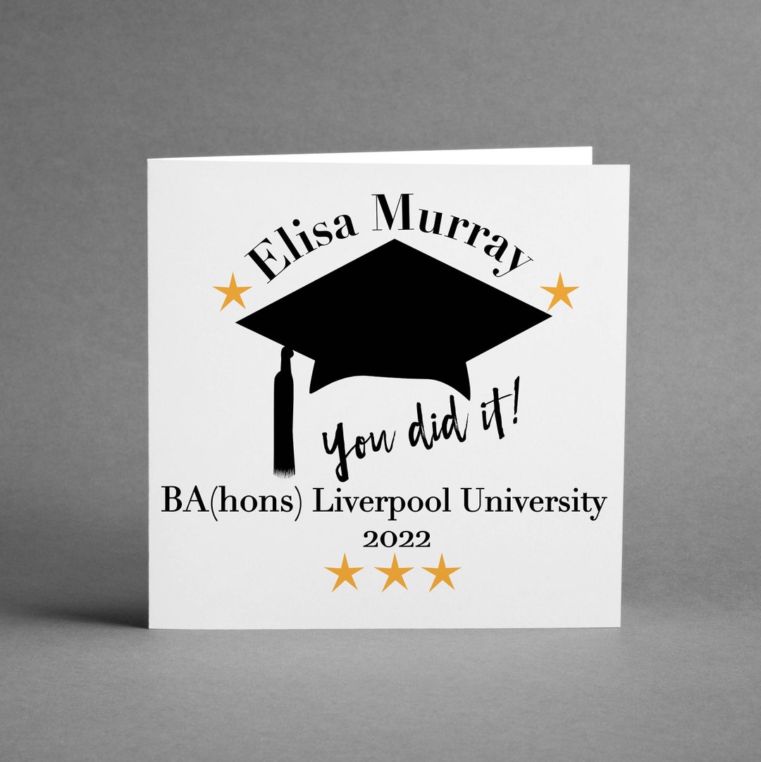 Personalised Graduation Card - Etsy