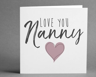Nanny Love You Card