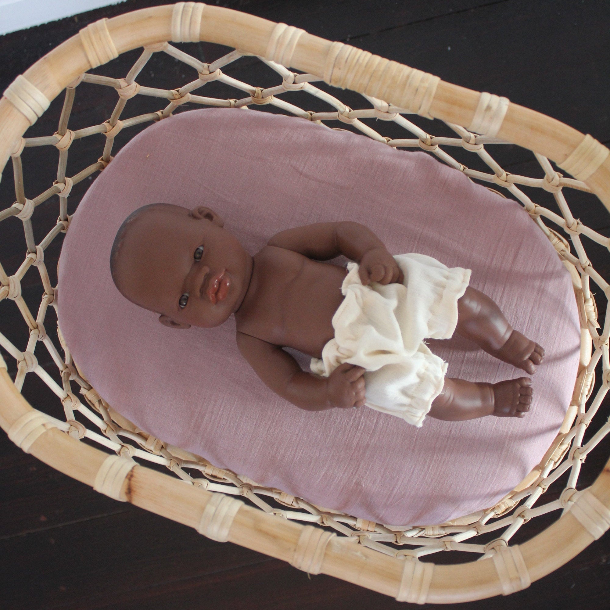 Doll Crib Fitted Sheet Custom Made Solid Colour Etsy