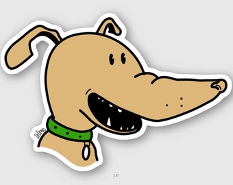 Cheeky Brown Longboy sticker — 3" x 2"