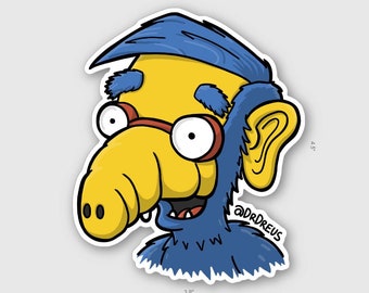 MilhAlf sticker - 3.3"x 4" (Milhouse X Alf), Simpsons