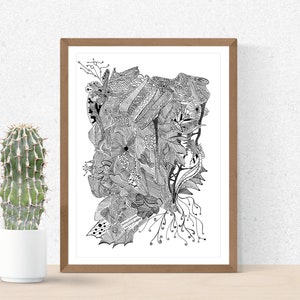 Jrd.5 - Modernes Poster von Handgezeichneter Illustration Passend für Ikea Rahmen