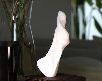 Abstract 3D Skulptur Dekoration Moderne Tischdeko Akazienholz 3D-gedruckt Kunst Geschenk