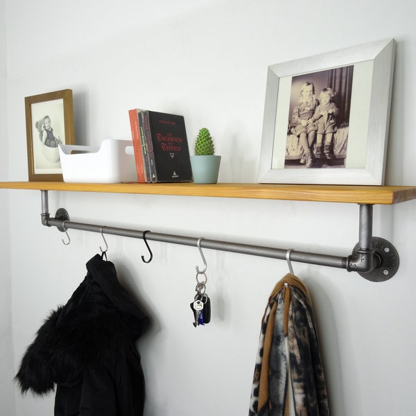 Garderobe/Kleiderstange mit Ablage im Industriedesign #8