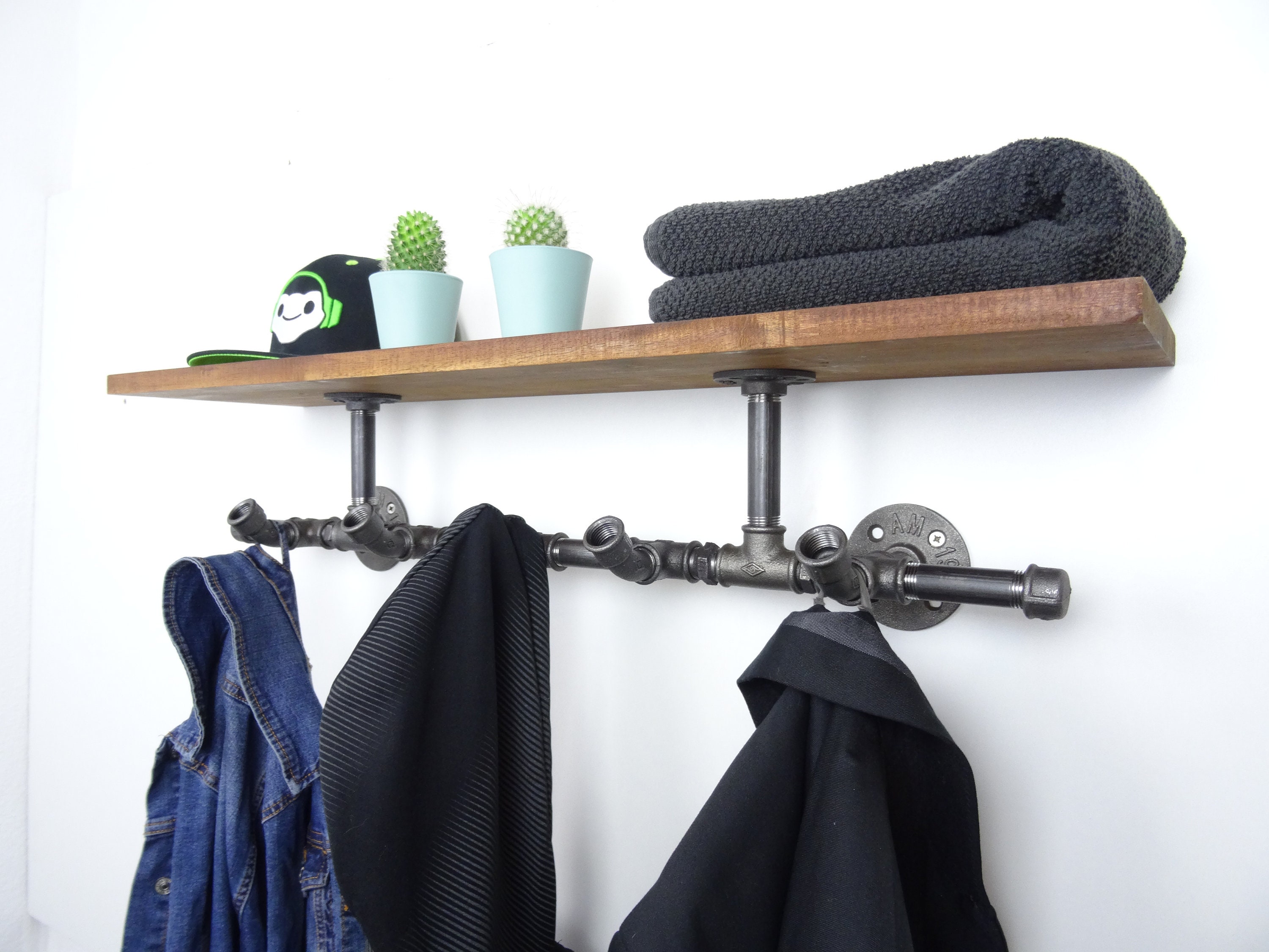 Coat hook rack with shelf #4 in industrial design