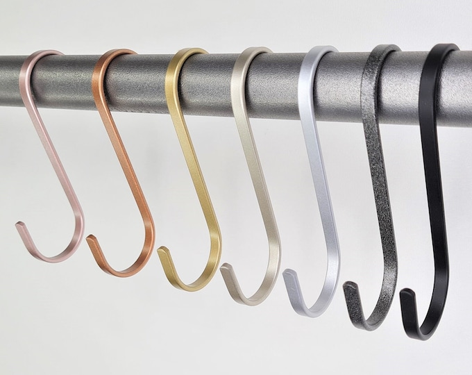 Designer S coat hooks for industrial clothes rails #2