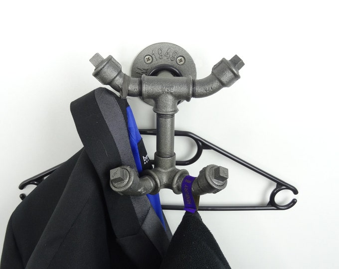 Solid coat hook "Happy" in industrial design