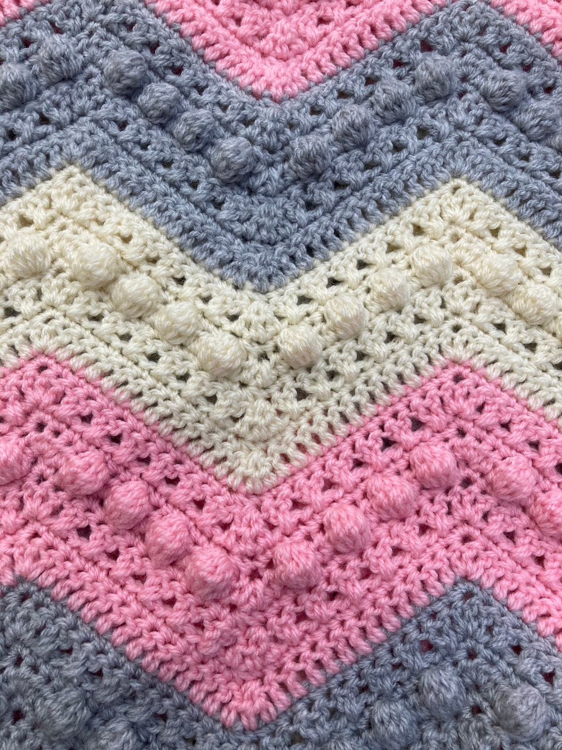 Crochet baby blanket Very pretty Hugs and kisses crochet Etsy