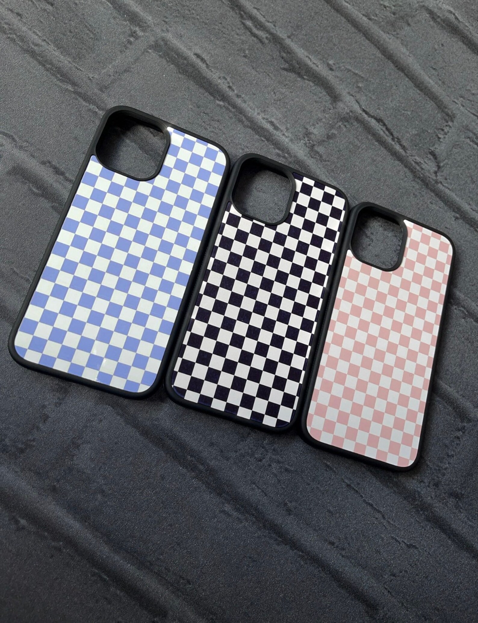 Square check checkered phone cases handmade available for Etsy
