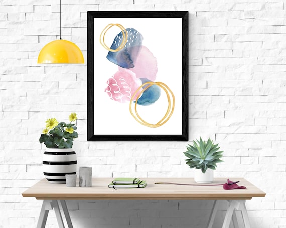 Wall Decor. Printable Wall Art. Watercolor Design. Abstract | Etsy