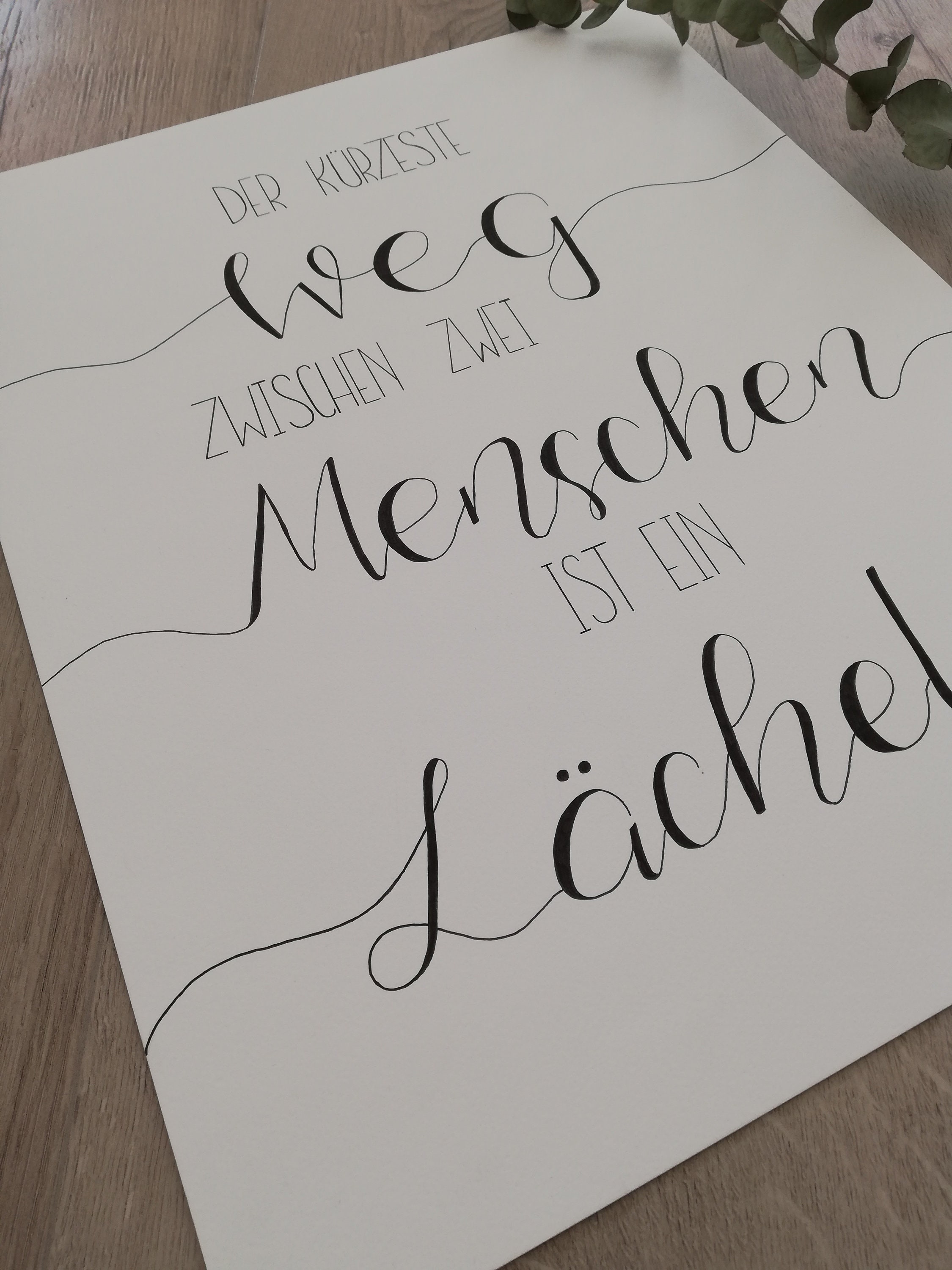 Handlettering Bibelvers DIN A4 Poster Spruch Geschenk Etsy