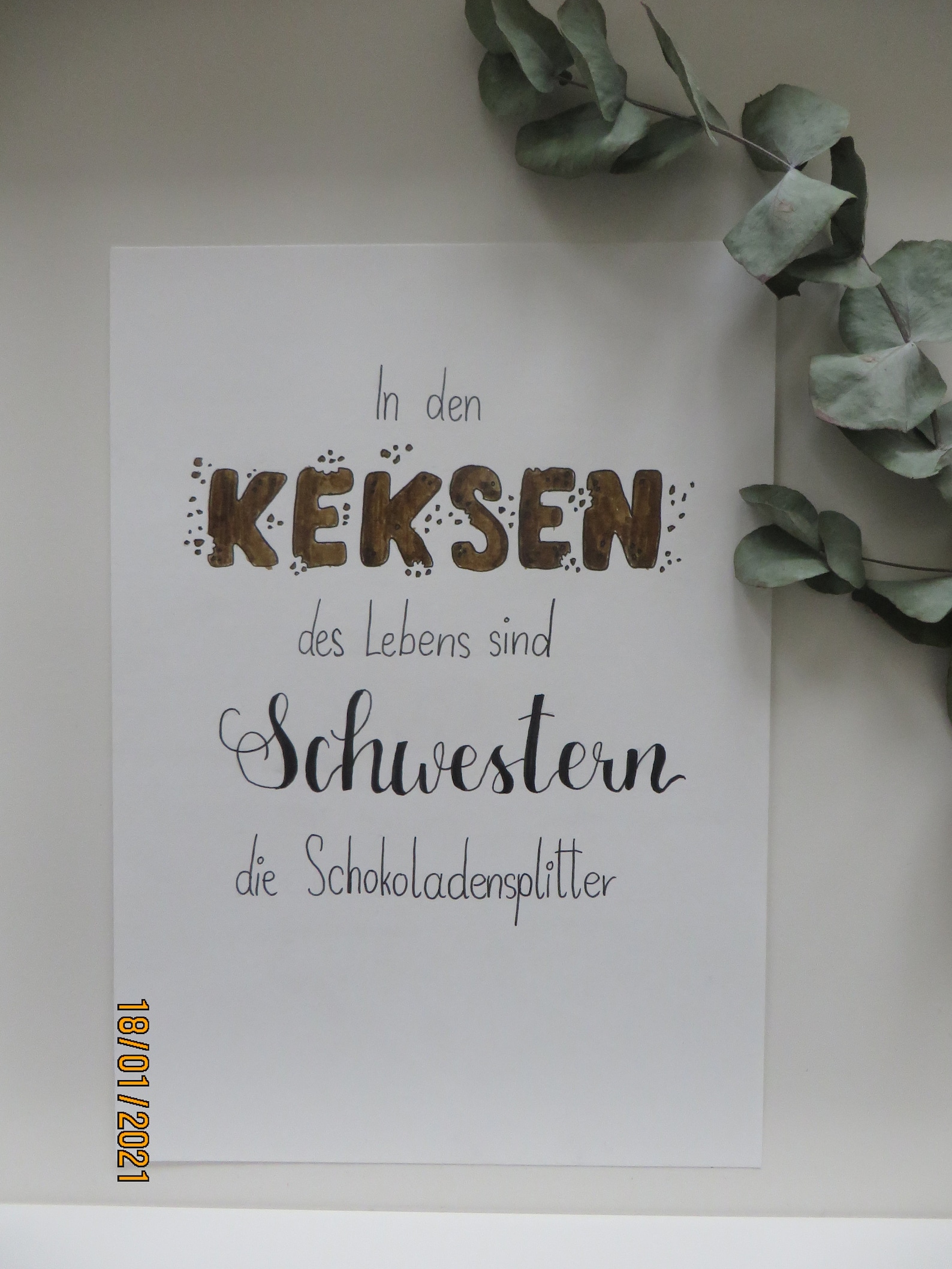Handlettering Schwester DIN A4 Poster Spruch Familie Etsy