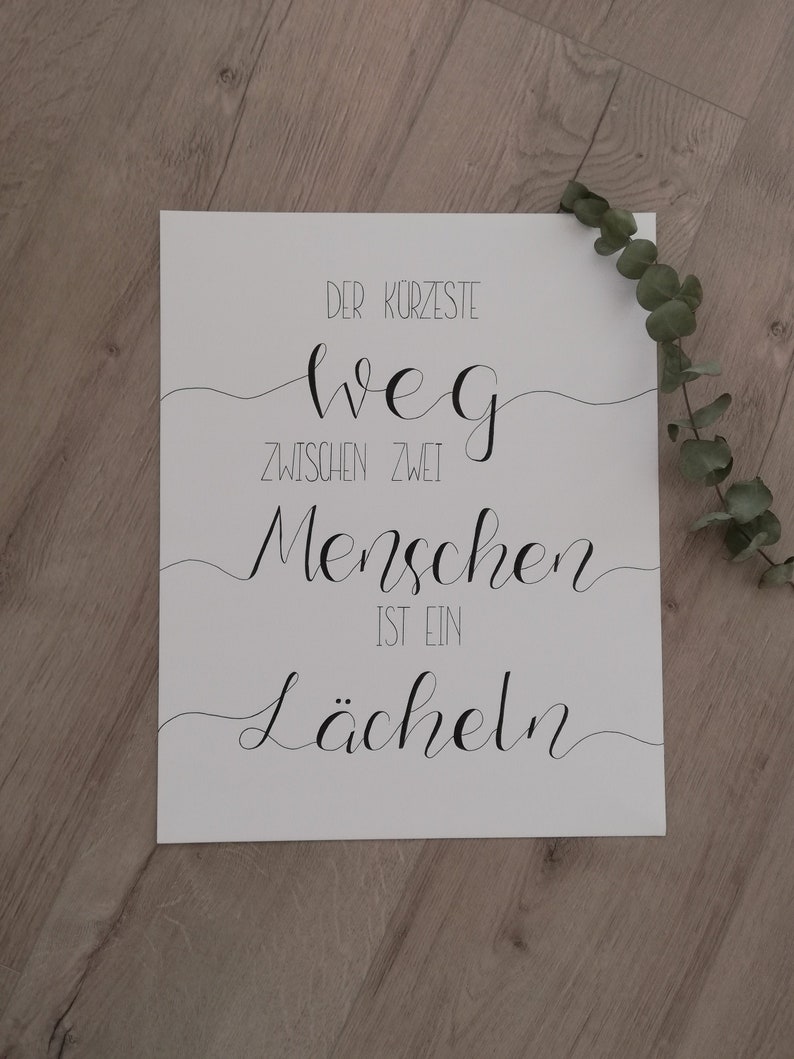 Handlettering Bibelvers DIN A4 Poster Spruch Geschenk Etsy