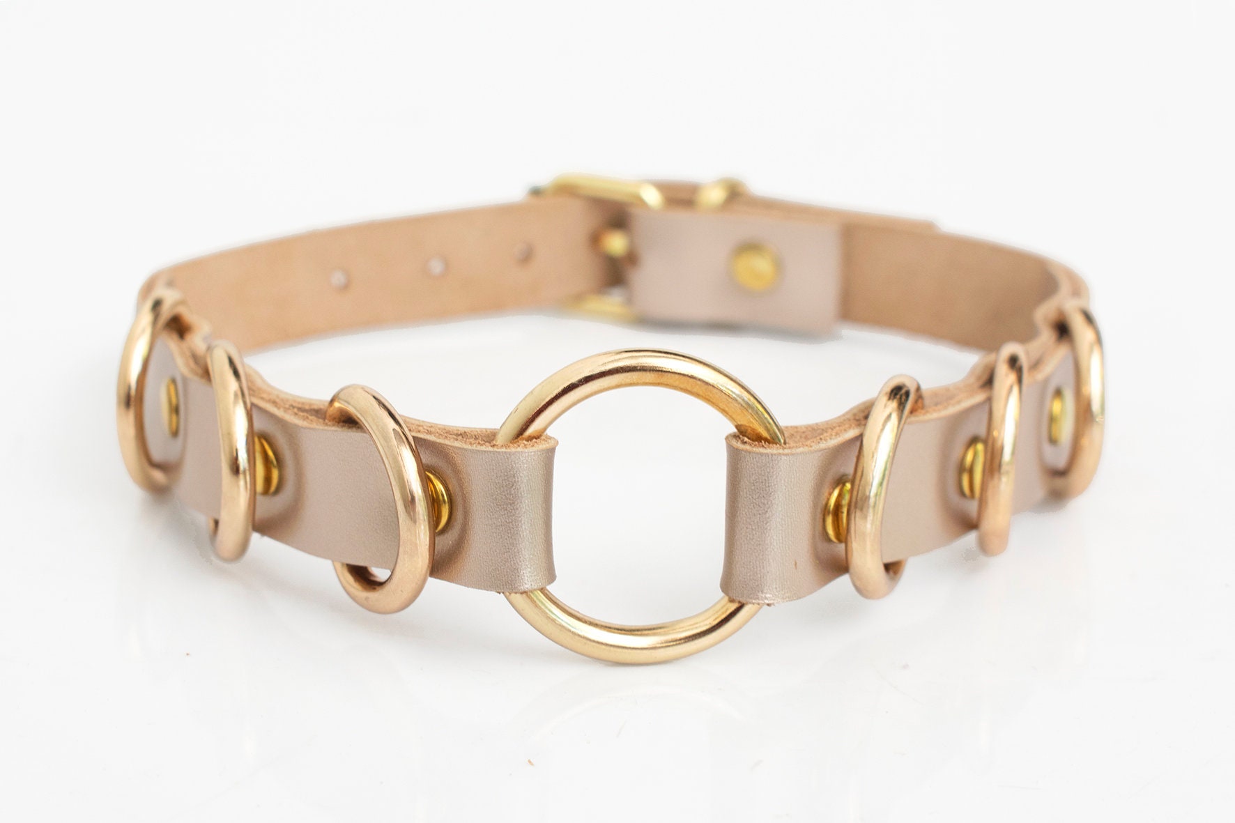 Breite lederhalsbnder damen - Etsy.de
