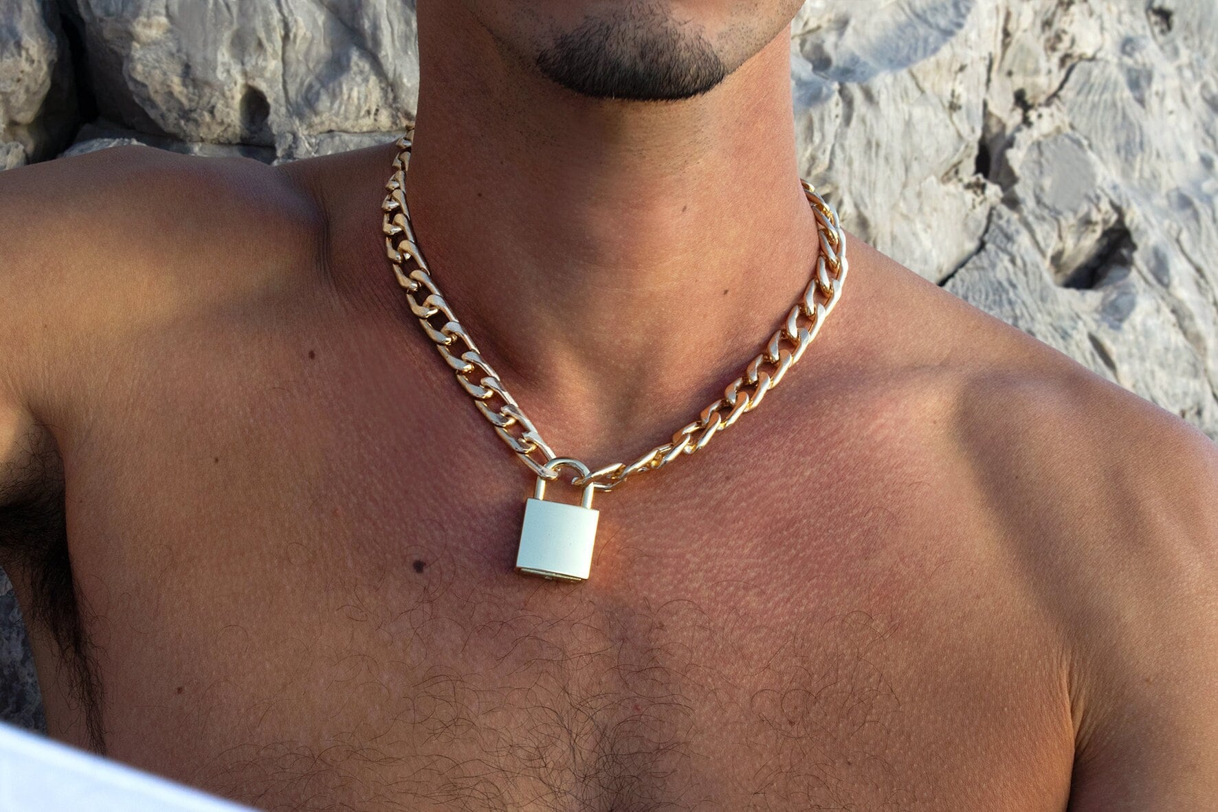 Mens Collar Chain Etsy