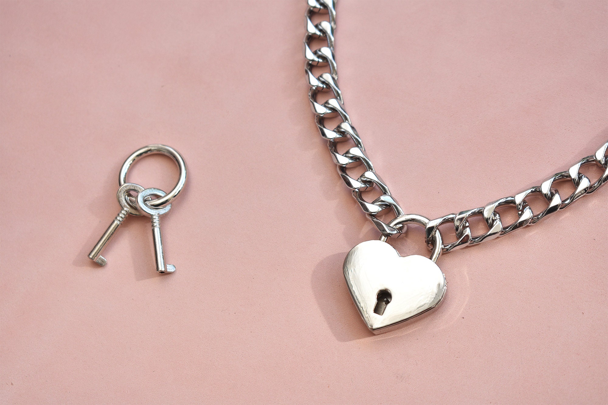 Padlock Necklace, Heart Padlock Necklace, Lock Necklace, Padlock