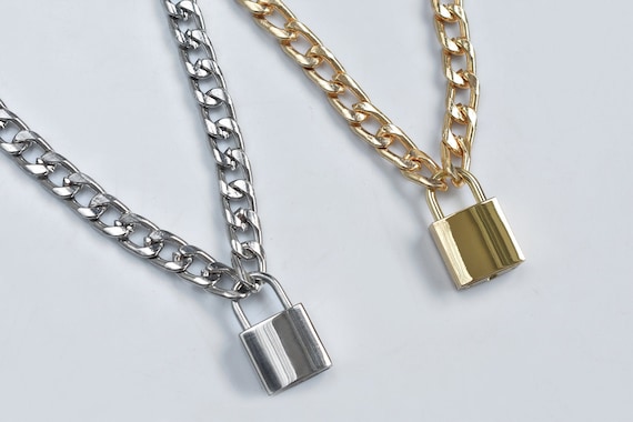 Buy Chain Choker With Padlock Chain Necklace Padlock Chain Online