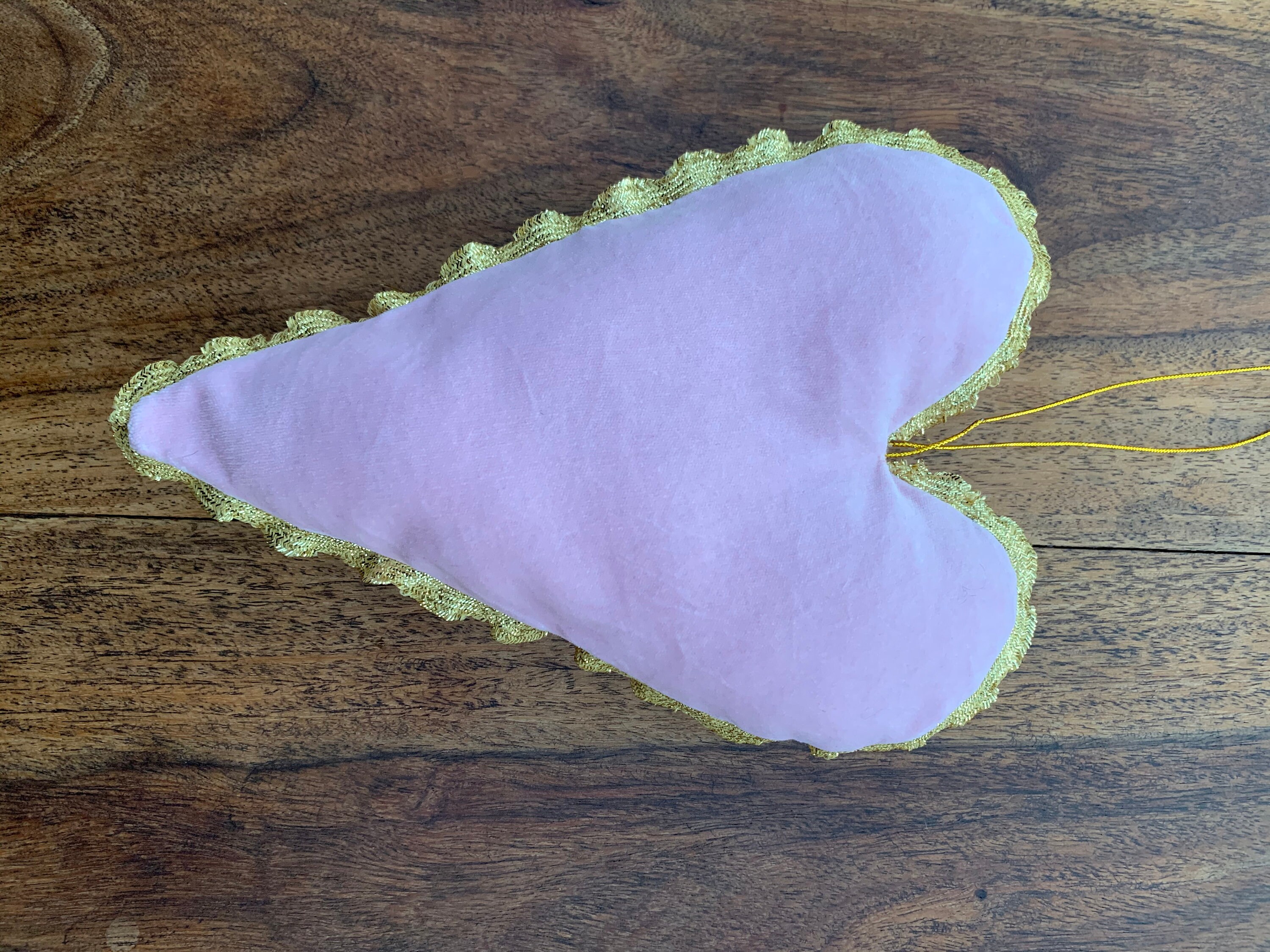 Handmade Fabric Heart Decoration Embellished With Beads and Etsy