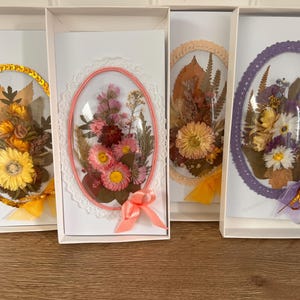 Fleurs séchées et pressées faites à la main pour occasions spéciales carte 3D mariage blanc baptême anniversaire retraite merci carte de voeux