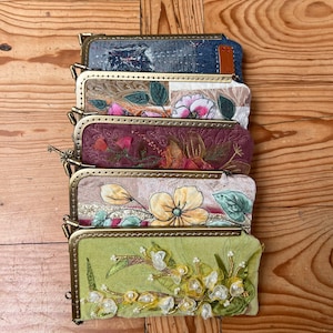 Handmade velvet glasses case with embroidery and beads / unique gift for special occasions