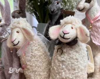Handmade Wool Sheep Plush: Unique Sheep Lover Gift