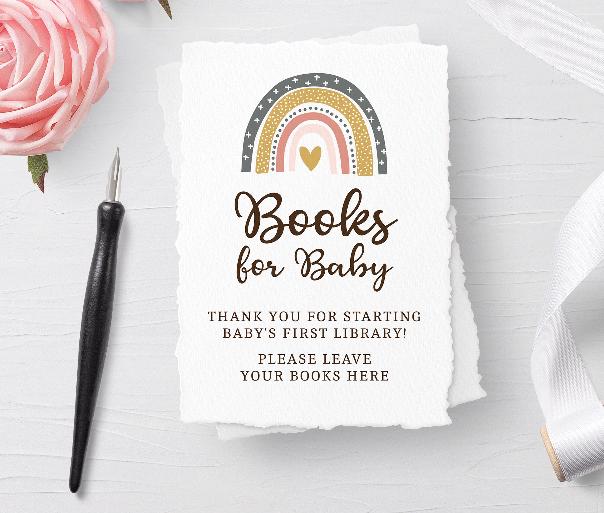 Books for Baby Sign Printable Baby Shower Book for Baby Sign Etsy