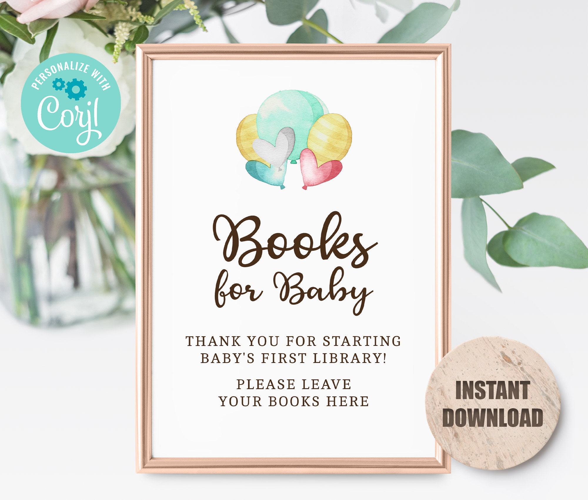 Books for Baby Sign Printable Baby Shower Book for Baby Sign Etsy