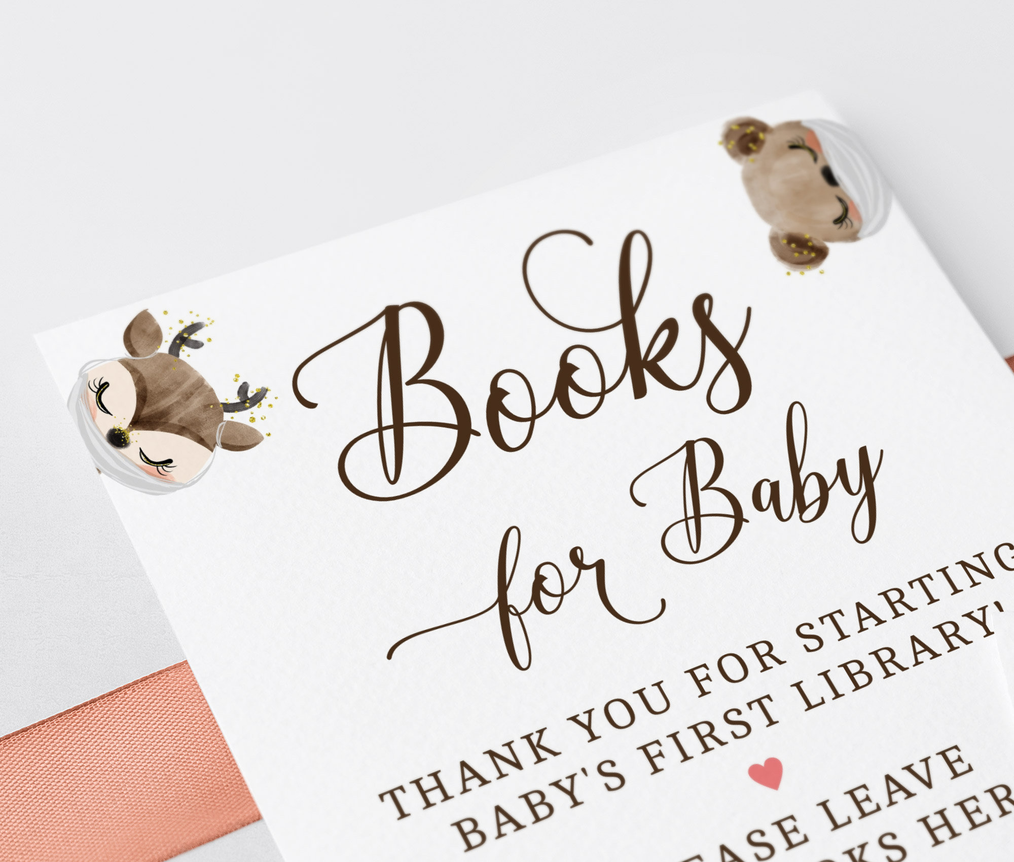 Books for Baby Sign Printable Baby Shower Book for Baby Sign Etsy