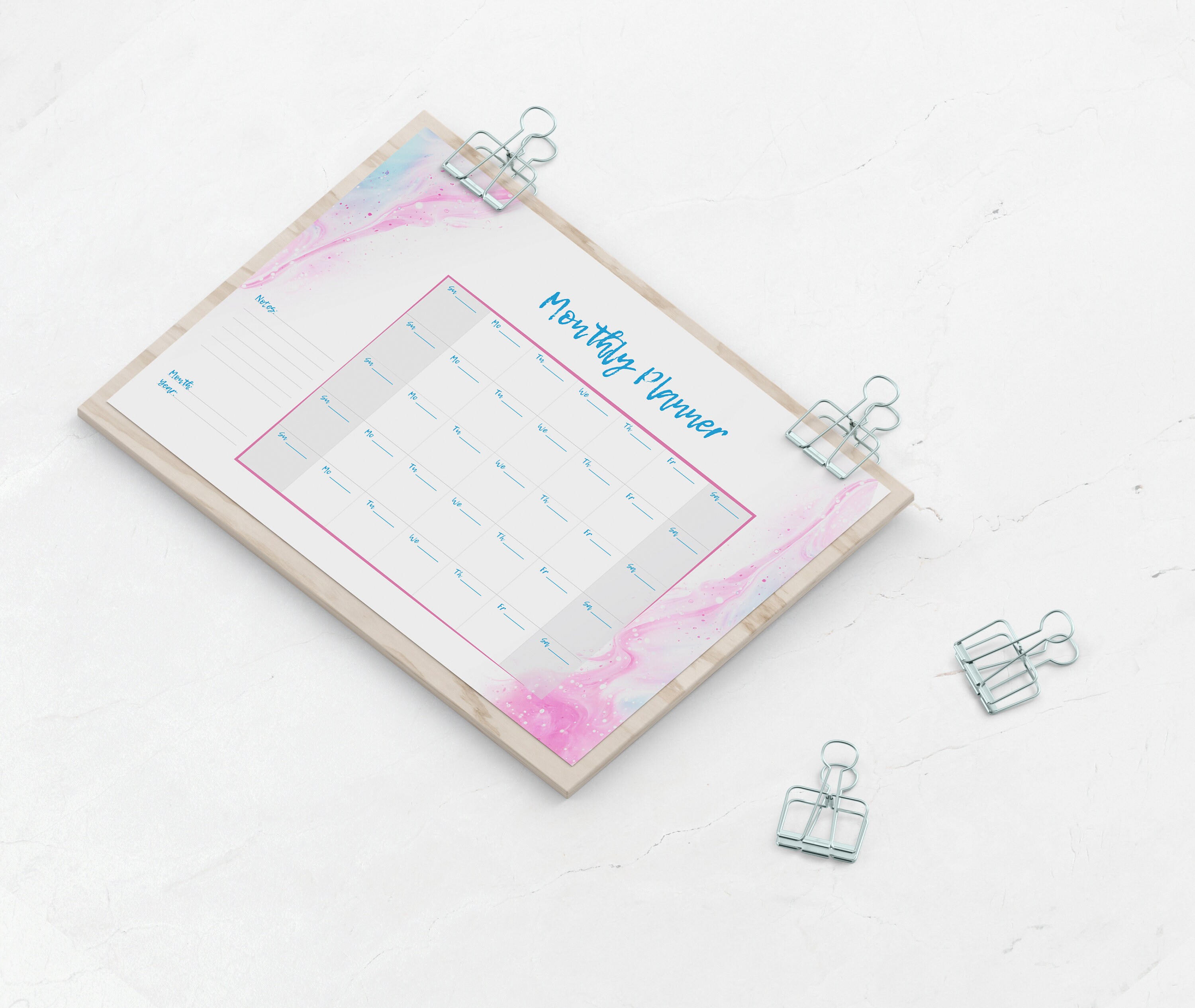 5 Printable Planners, Digital Product, Beautiful Organizers. Daily ...