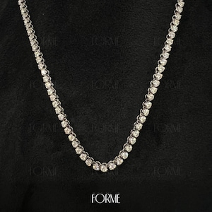 12.50 TCW VVS Moissanite Tennis Necklace, Moissanite Necklaces for Women, Round Moissanite Necklace, Tennis Necklace for Women, Gift for her