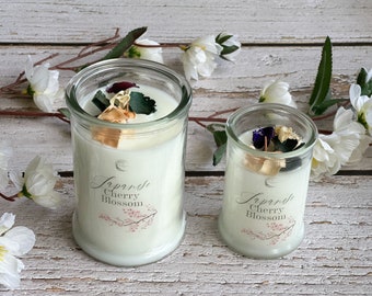 Boho Scented Candle Japanese Cherry Blossom Coco Soy Scented Candle 150ml or 350ml Home Decor Gift For Her Wedding Favour Housewarming Gift