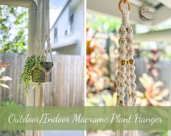 Macrame Plant Hanger Outdoor/Indoor Plant Hanger,   Pot Plant Holder, Boho Home Decor, Vintage Plant Hanger, Macrame Decor, Gift For Her