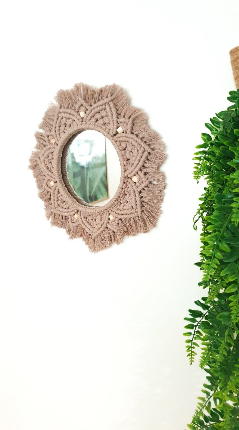 DIY Mandala Macrame Mirror KIT / Make It Yourself Macrame Mirror / Beginners Macrame Kit image 2