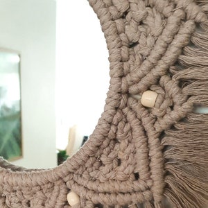 DIY Mandala Macrame Mirror KIT / Make It Yourself Macrame Mirror / Beginners Macrame Kit image 3