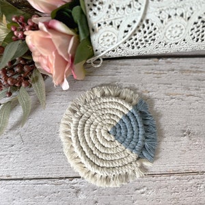 Macrame Coasters with Pastel Colour Accents