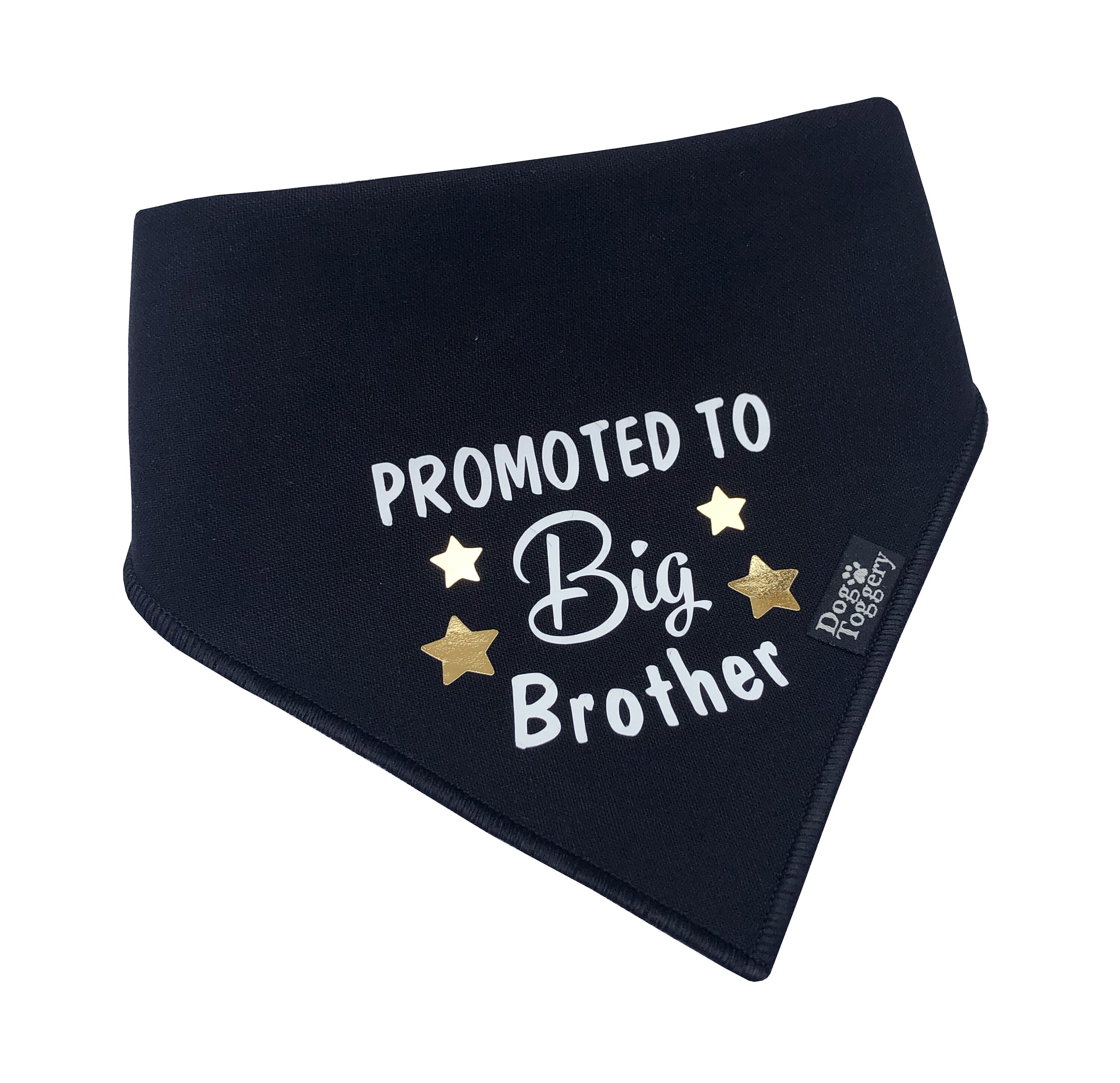 Promoted to Big Brother Dog Bandana Black Tie on up Around Etsy