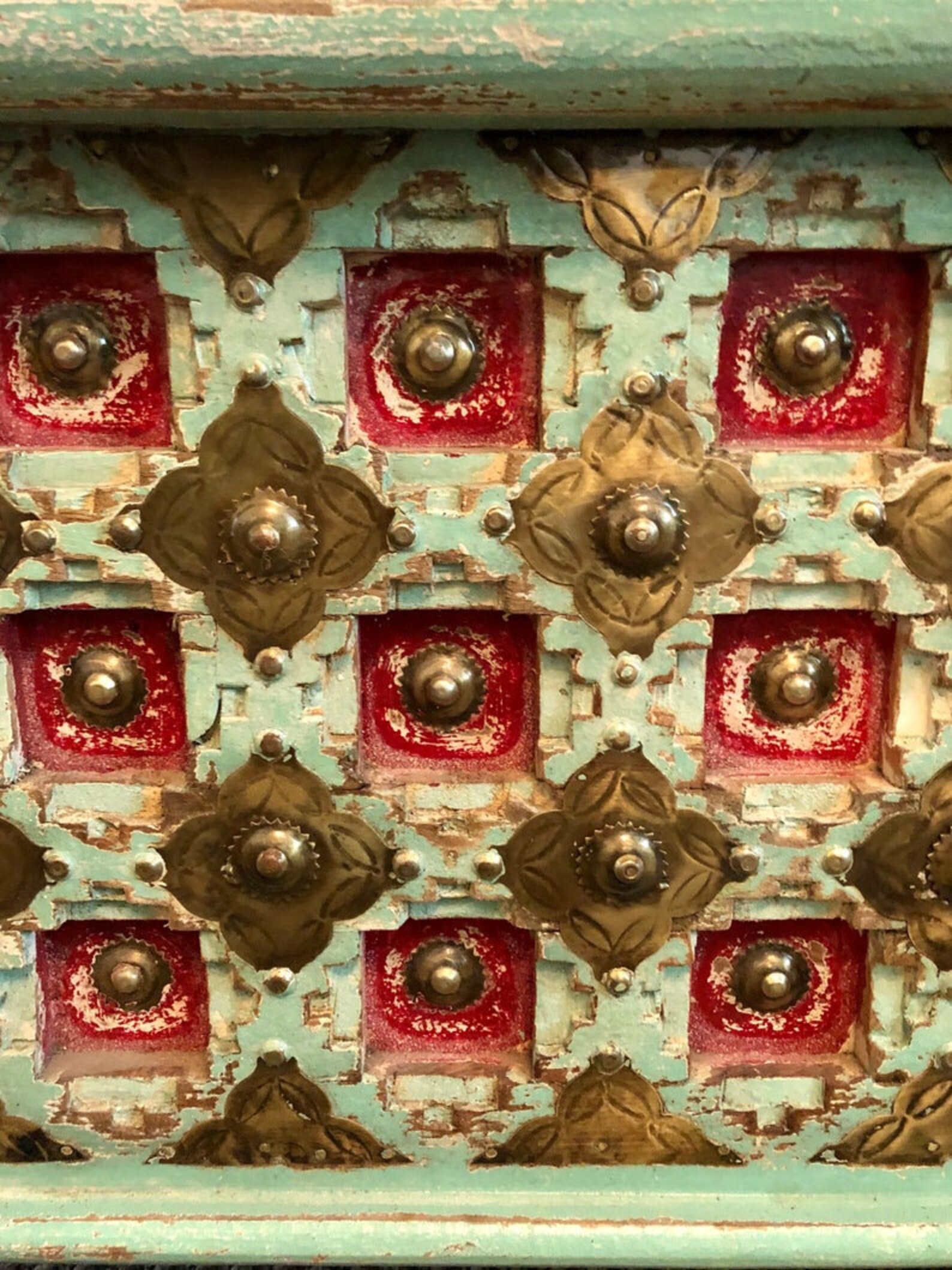 Cofre de almacenamiento de madera indio antiguo / Tronco | Etsy