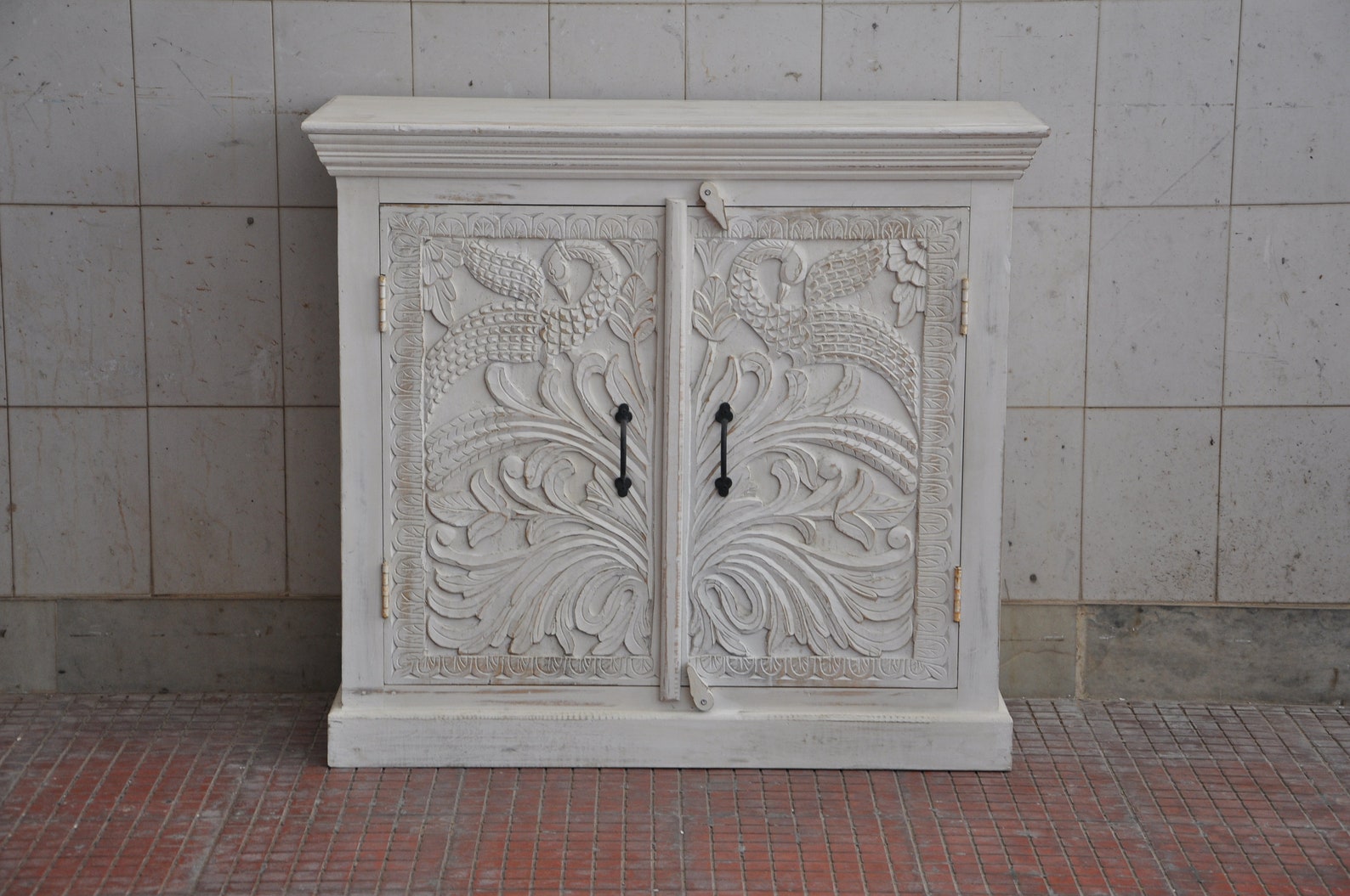 Wooden Antique Sideboard Wood Bed Table With Two Door/ Indian Etsy