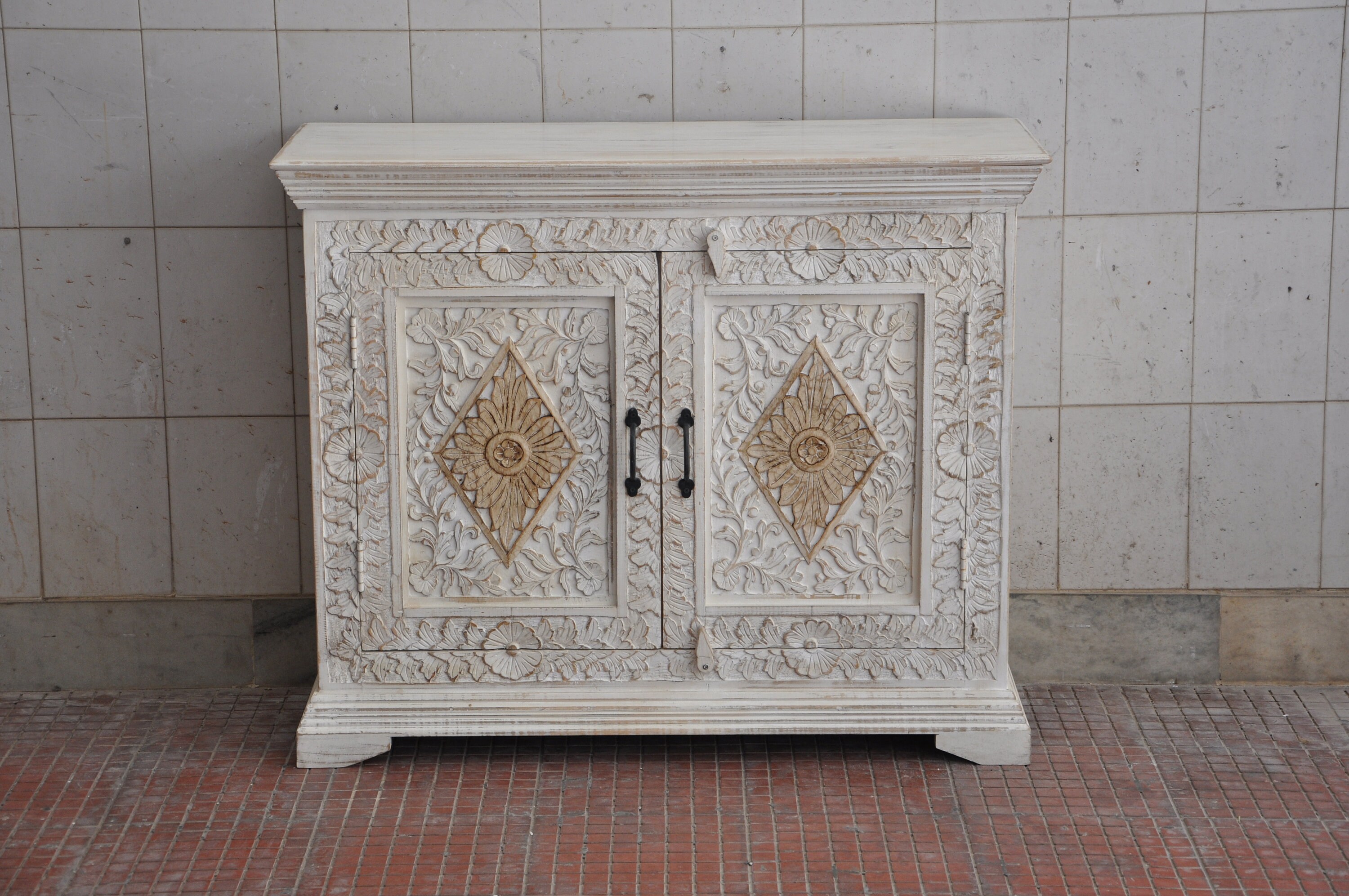 Wooden Antique Sideboard Wood Bed Table With Two Door/ Indian Etsy India