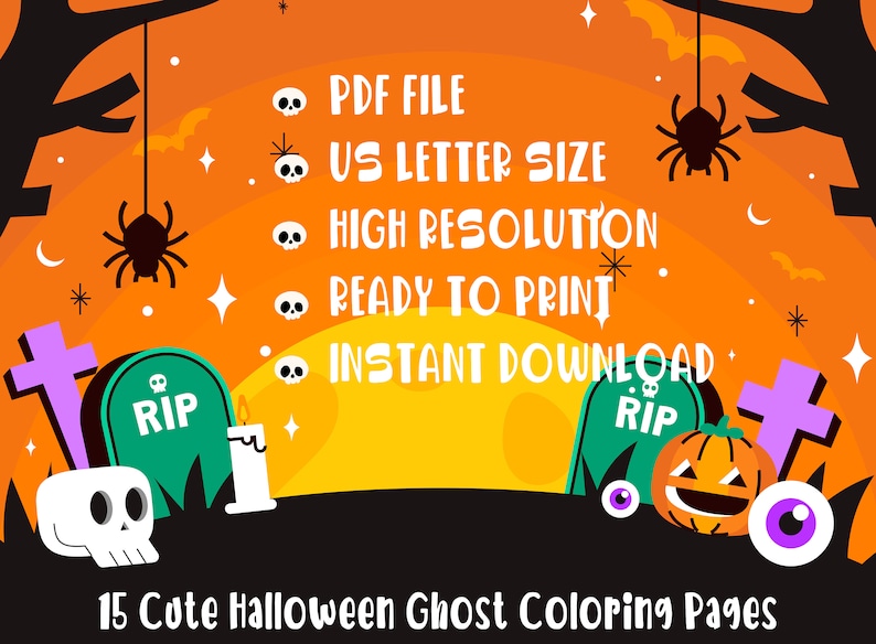 15 Adorable Halloween Ghost Coloring Pages for Kids: Perfect for ...