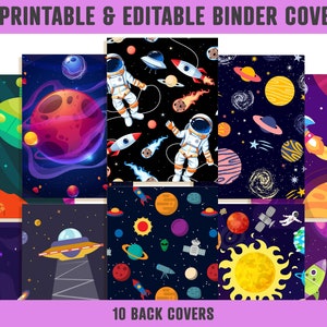 Binder Cover Boys, 10 Printable &amp; Editable Binder Covers+spines Binder ...