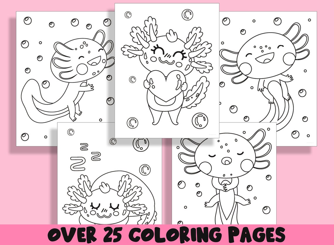 Colour & Carry Axolotl Activity Tin - Kids Colouring, Stickers & Creative Fun Set main image 1