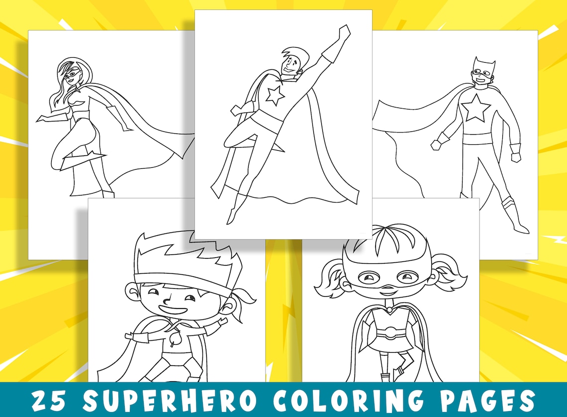 Unleash Your Child's Inner Hero With 25 Superhero Coloring Pages