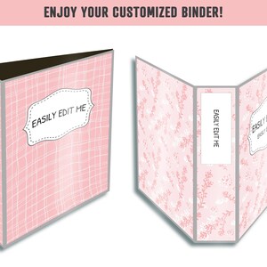 Binder Labels, 10 Printable &amp; Editable Binder Covers+spines, Binder ...