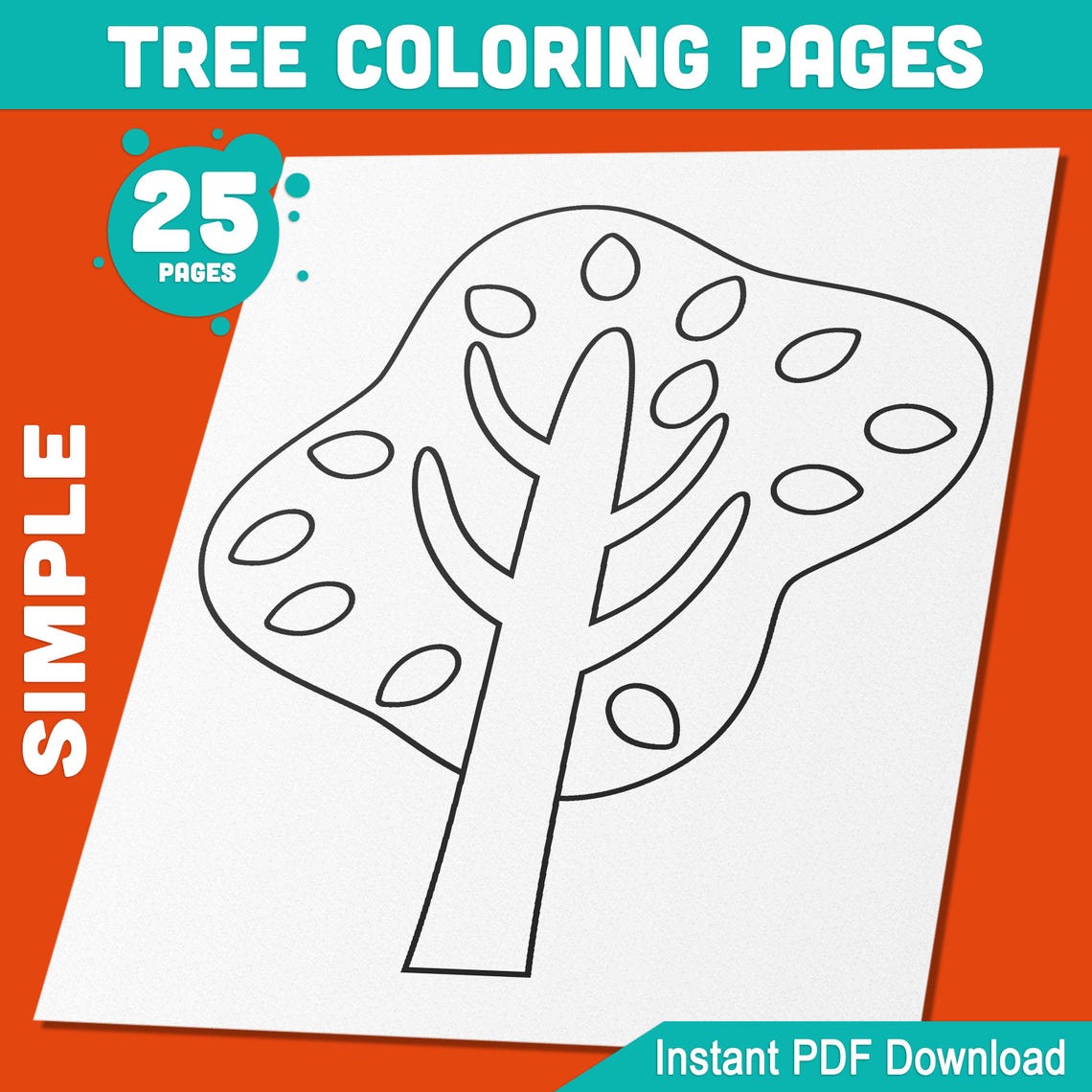 Tree Coloring Pages: 25 Fun and Easy Designs for Preschool and ...