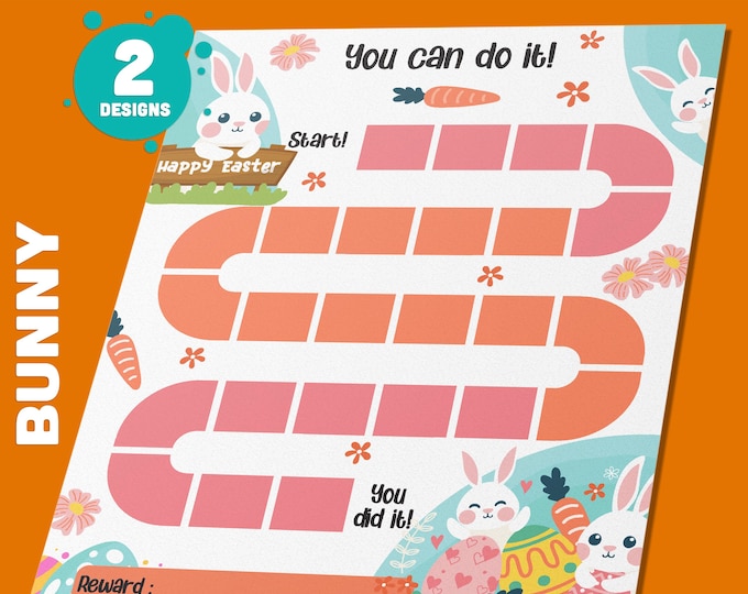 Reward Chart for Kids - Printable Bunny Rewards Chart - Potty Chart ...