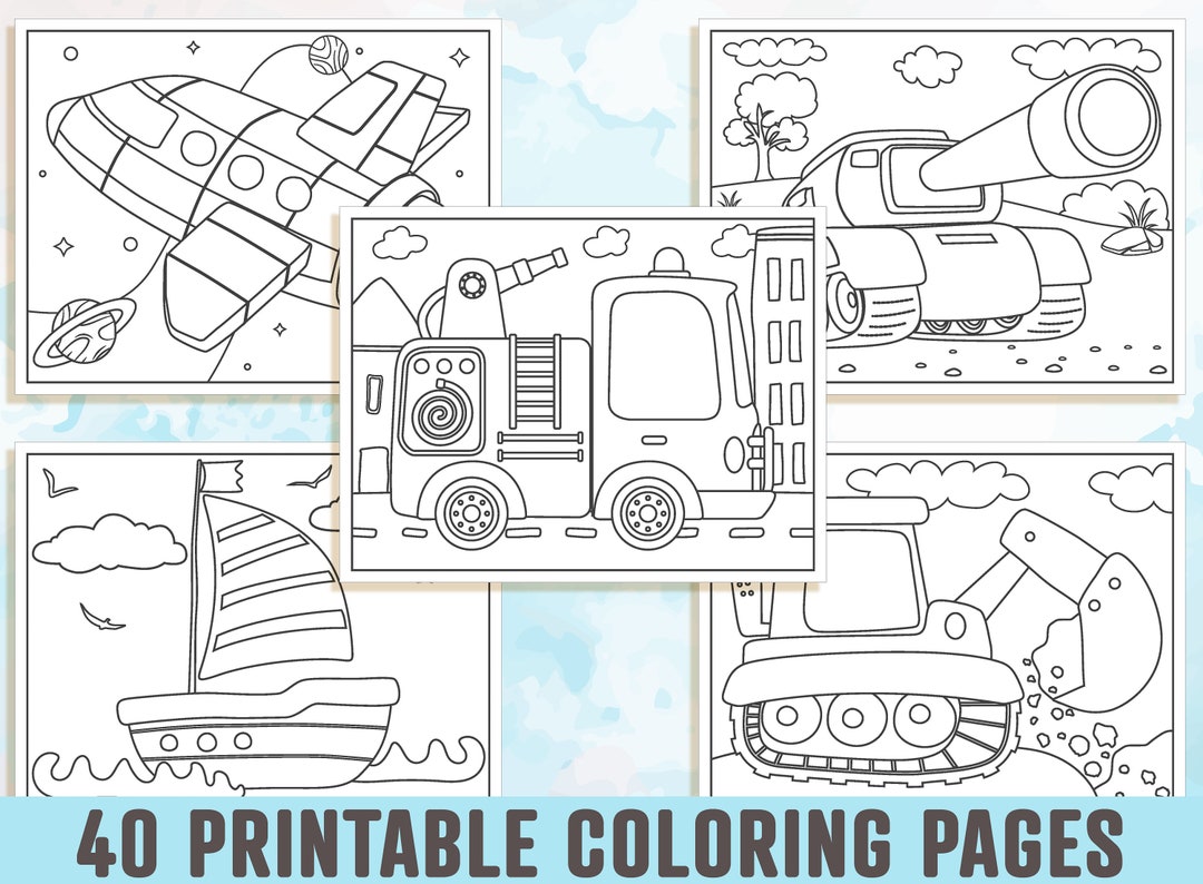Vehicle Coloring Pages 40 Printable Vehicle Coloring Pages for Kids ...