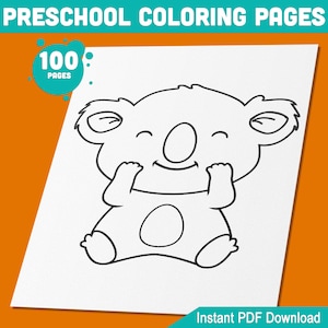 Animal Coloring Pages: 100 Fun Coloring Book Designs – Perfect for Animal Lovers, Preschool, and Kindergarten Kids! – PDF Instant Download