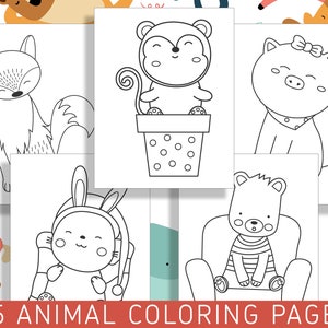 10 Fun Animal Coloring Pages for Kindergarten