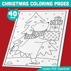 Christmas Coloring Pages: 40 Printable Designs for Kids, Teens, and Holiday Fun – Instant PDF Download